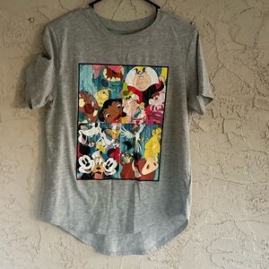 Disney 100 Years of Wonder Graphic Girls Tee Disney Characters Sz L {11-13)  NEW